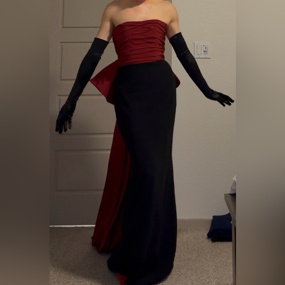 Ralph Lauren Collection Silk Red Bow Train Faille Blouse Bustier Top Corset $3k - Picture 15 of 16